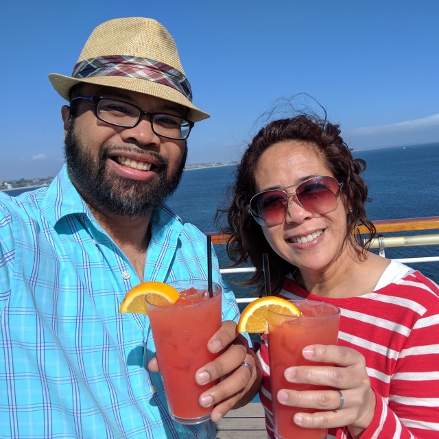 Wife and I on cruise to Mexico